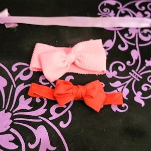 Bows red and pink